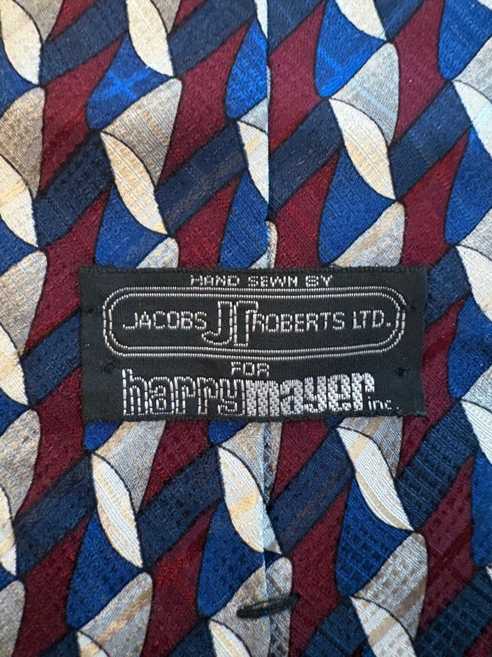 Vintage Jacob’s Roberts Ltd for Harry Mayer Geometric Silk Tie